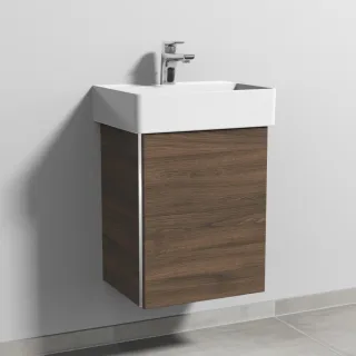Sanipa 3way Waschtischunterbau zu Duravit Dura Square Waschtisch mit 1 Tür, Eiche-Arizona BR42580