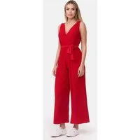 Worldclassca Jumpsuit Worldclassca Jumpsuit Pleated Overalls mit Gürtel Ärmellos Sommer
