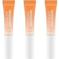 Catrice Augenpflege-Set Under Eye Brightener Liquid, 3-tlg., Lichtreflektierend, kaschierend, warmer Natur-Ton