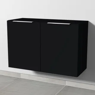Sanipa 4balance Anbauschrank mit 2 Türen, Schwarz-Matt, DG13908 DG13908