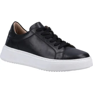 Hush Puppies Camille Leder Damen Schwarz Turnschuhe