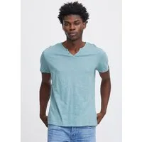 Blend T-Shirt BHAshton split neck tee mit Deko-Knopfdetail am Ausschnitt