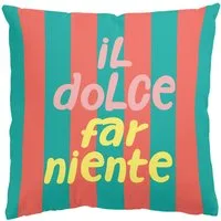 Bilderdepot24 Dekokissen draußen Kissenhülle/ Garten/ Outdoorkissen türkis Sprüche Pop Art, Bezug mit / ohne Füllung Zierkissen Outdoor Sofa Bett