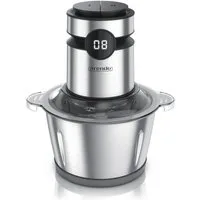 Arendo Zerkleinerer Elektrischer Multizerkleinerer für Fleisch Nüsse Obst Gemüse u.v.m., 500 W, Universalzerkleinerer 2L Edelstahlbehälter, Display, Sicherheitssperre