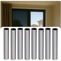 shop'n smile ideoon Sichtschutzfolie Sichtschutzfolie silber-matt 60x200cm Spiegelfolie mit UV-Schutz Sets, (8-St., 2er-Set & 4er-Set & 8er-Set), Spiegelfolie, UV-Schutz, wärme- und hitzereduzierende Filterschicht