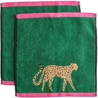 Next Handtuch 2er-Set Waschlappen aus 100 % Baumwolle, Gepard, (2-St)