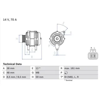 Bosch Lichtmaschine Hyundai Atos Getz Kia Picanto