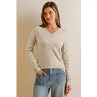 Arach&Cloz Strickpullover Damen Pullover aus Wollmischung Longpullover Strickpullover V-Ausschnitt Volltonfarbe Wollpullover Business und Freizeit Outfits