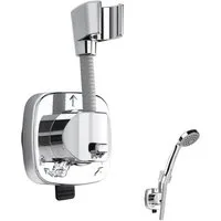 AFKSMILE Brausehalter 360° Drehbar Duschkopfhalterung mit Saugnapf, Duschbrause Halterung