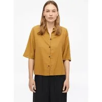 s.Oliver Kurzarmbluse Bluse Kurzarm-Bluse aus Leinenmix