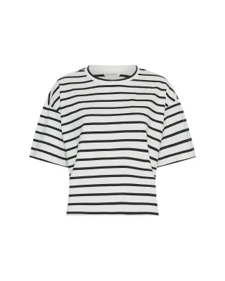 msch copenhagen - MSCHLeana Tee STP egret sky cap - Gr. - L/XL