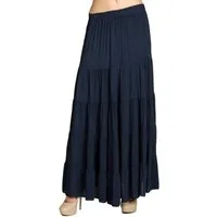 Caspar Faltenrock RO020 langer eleganter Damen Maxi Sommer Rock Maxirock - bodenlang bei ca. 157 cm Körpergröße