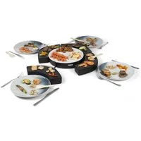 PRINCESS Tischgrill Princess 103070 Dinner4all Circle - Vier einzelne Kochstationen - 4 x, 1000 W, Vier einzelne Kochstationen - Für 4 Personen