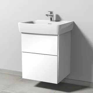 Sanipa 3way Waschtischunterbau zu Laufen Pro A Waschtisch mit 2 Auszügen, Weiß-Glanz BS75578