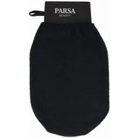 PARSA Beauty Waschhandschuh Wellness Peelinghandschuh Schwarz, Viskose für seidig glatte Haut