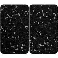 WENKO Herd-Abdeckplatte Universal Modell Terrazzo, Glas, (Set, 2 tlg), Herdabdeckung für alle Herdarten, kratzfest, mit rutschfesten Füßen