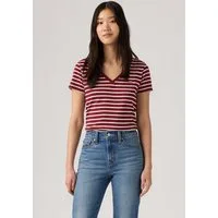 Levi's® V-Shirt PERFECT VNECK mit Mini-Batwing-Logostickerei