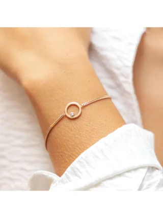 cai Armband 925 Sterling Silber rosé vergoldet Zirkonia Kreis