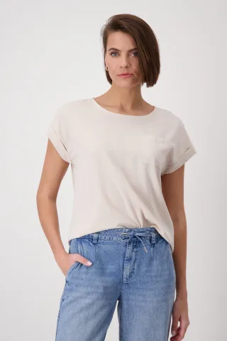monari - Basic-Blusenshirt warm sand - Gr. - 44