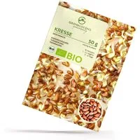 Growgreens Gemüsesamen BIO Kresse Sprossen Samen (50g) - Microgreens Saatgut
