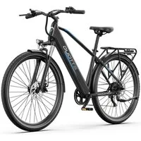 DUOTTS E-Bike Cityrad E-MBT 468Wh 250W Damen Citybike 90km Shimano 7-Gang Herren, 7 Gang SHIMANO, Kettenschaltung, Heckmotor, 468 Wh, (mit abnehmbarem Akku, mit Akku-Ladegerät, mit Akku-Schlüssel), Pedelec 7 Gang, 720Wh Akku, Elektrofahrrad mit Gepäc