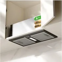CIARRA Unterbauhaube 52 cm Einbauhaube 404 m³/h A++ Umluft & Abluft leise CBCB5937A Einbau-Dunstabzugshaube aus Edelstahl 3 Stufen mit LED Druckknopf