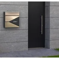 moebel-direkt-online Briefkasten Metallbriefkasten in zwei Farben, aus Stahlrblech, mit separaten Zeitungsfach