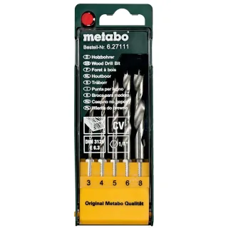 Metabo Holzbohrer-Kassette E 6,3 - 5 teiliges Set - 627111000