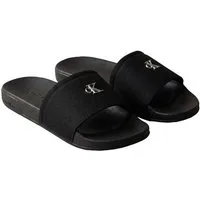 Calvin Klein ESS SLIDE CANVAS HDW Pantolette Strandschuh, Badeschuh, Flat mit Logo