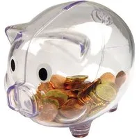 Macma Spardose Sparschwein / Farbe: transparent klar