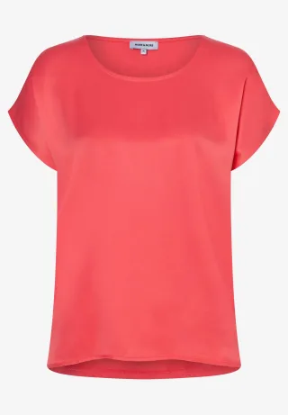 MORE & MORE - Shirt mit Satinfront lila - Gr. - 36