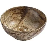 Aloni Waschbecken 313-MB015 (einzel, 1-St), Aloni Crocodile Aufsatzwaschbecken 41x41x18 cm