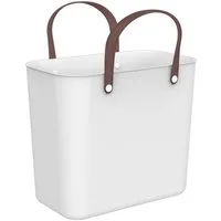 ROTHO Tragetasche Einkaufstasche ALBULA, 25 Liter, Weiß, Kunststoff, ergonomische Tragegriffe, B 40 x H 34 x T 23,5 cm