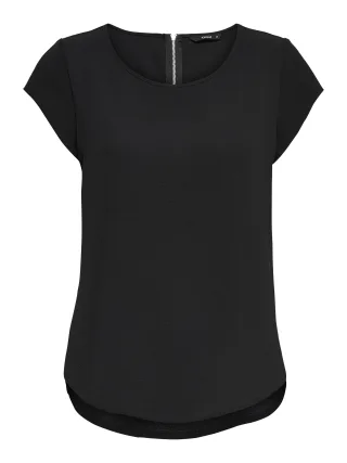 ONLY - ONLVIC S/S SOLID TOP NOOS WVN Black - Gr. - 42