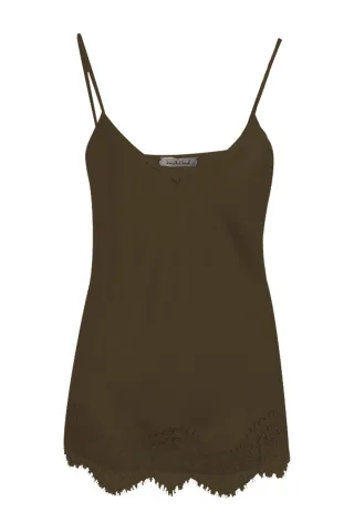 Smith&Soul - Lace Top olive - Gr. - XS
