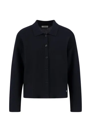 FYNCH-HATTON - CARDIGAN POLO COLLAR 90/10 black - Gr. - XS