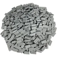 LEGO® LEGO® 2x4 Steine Bausteine Hellgrau - 3001 NEU! Menge 100x Spielbausteine, (Bausteine, 100 St., Kreativ-Set), Made in Europe