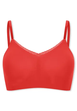 SCHIESSER - Bustier mit herausn. Pads chilli rot - Gr. - 36