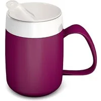 Ornamin Schnabelbecher Becher mit Trink-Trick mit Schnabelaufsatz/Trinkaufsatz, 2-tlg., Kunststoff, Trinkhilfe l Alltagshilfe l bruchstabil l BPA-frei l Made in Germany