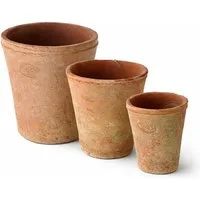 esschert design Blumentopf Terracotta Töpfe im 3er Set – Pflanzgefäße mit rustikaler Patina (3 St)