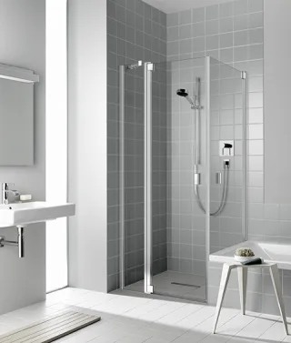 Kermi Pendeltür Raya 1NR 1030x1850, silber mattglanz, ESG Opaco, RA1NR103181UK RA1NR103181UK