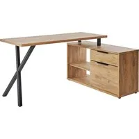 Jahnke Schreibtisch X-TRA C 145 E (1-St), Eckschreibtisch, wechselseitig montierbar, X-Gestell
