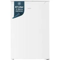 homeX Gefrierschrank FS871E-W, 85 cm hoch, 55 cm breit, 87 Liter, Tiefkühlschrank klein, Freezer, 4-Sterne Gefrieren, leise