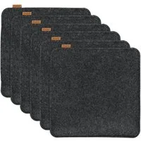 Miqio Sitzkissen 6 er Set Sitzkissen 6 Sitzauflage mit Antirutschnoppen 40 x 40 cm, Nachhaltig: Aus recycelten PET Flaschen hergestellt.