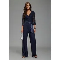 Laura Scott Jumpsuit mit Spitzenoberteil, elastischer Materialmix