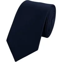 Fabio Farini Krawatte Herren Krawatte Blautöne - verschiedene Blaue Männer Schlips in 6cm (ohne Box, 1-St., Unifarben) Schmal (6cm), Schwarzblau Uni Einfarbig - Black Blue