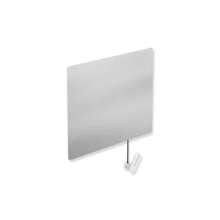 Hewi Kippspiegel 801.01.10098 600x540x6mm, mit Halter/Griff, signalweiß