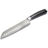 KLAMER Damastmesser Premium Santoku Messer echter japanischer Stahl 18 cm Kochmesser, 67-Lagen Damaststahl, 61 HRC, 13° Schnittwinkel