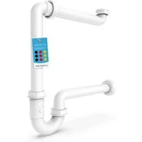 Bächlein Siphon Raumsparsiphon Badezimmer G 1 1/4", Geruchsverschluss für Waschbecken, (Set), flexibler Geruchsverschluss
