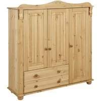 OTTO home Wäscheschrank Adele, Mehrzweckschrank (2 Breiten: 93/130 cm H/T ca. 135/40 cm) aus massiver Kiefer, 2-oder 3-türig